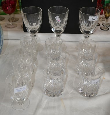 Lot 744 - A quantity of cut crystal glassware to include...