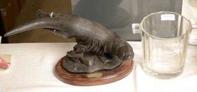 Lot 739 - An Isle of Jura resin otter sculpture, signed...