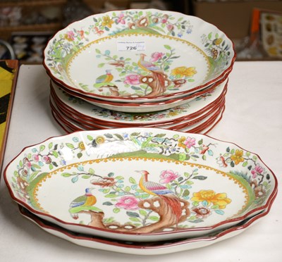 Lot 726 - A set of eight Copeland Spode dinner plates...