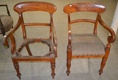 Lot 1115 - A 19th century elbow chair with turned front...