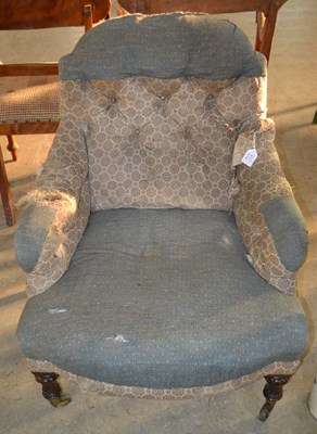 Lot 1100 - A 19th century button back country house style...