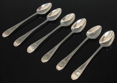 Lot 49 - A set of six Scottish provincial silver...