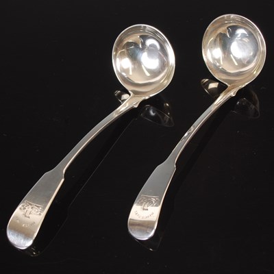 Lot 205 - A pair of Scottish provincial silver toddy...