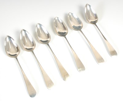 Lot 168 - A set of six Scottish provincial silver...