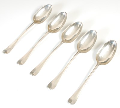 Lot 164 - A set of five George III Scottish silver...