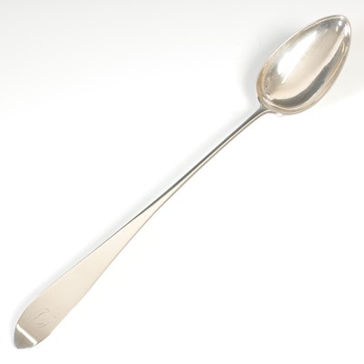 Lot 6 - A George III Scottish silver serving spoon, by...