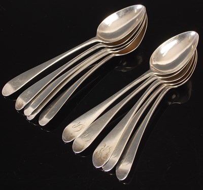 Lot 182 - A set of ten George III Scottish silver...