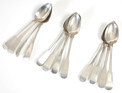 Lot 175 - A set of twelve Scottish provincial silver...