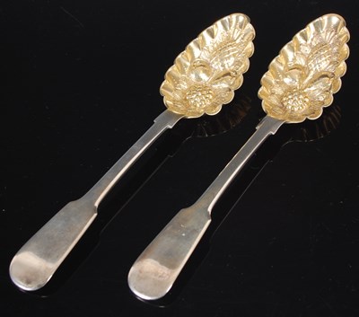 Lot 141 - A pair of Scottish provincial silver fruit...