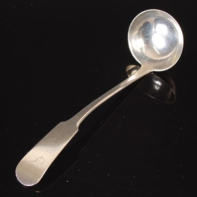 Lot 200 - A Scottish provincial silver toddy ladle,...