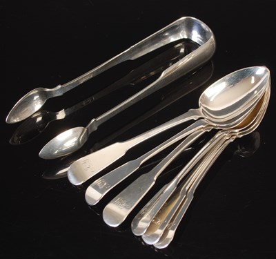 Lot 179 - A set of six Scottish provincial silver...