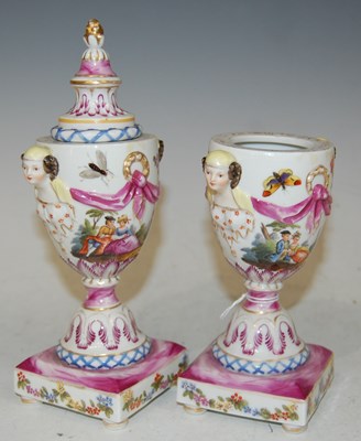 Lot 24 - A pair of Continental porcelain Neo-Classical...