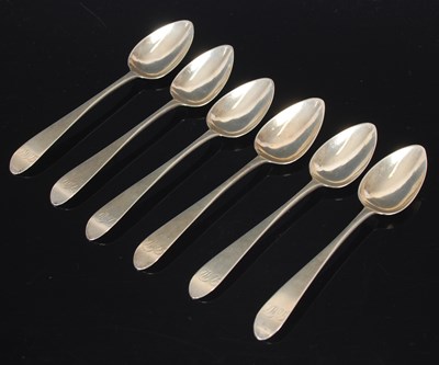 Lot 183 - A set of six Scottish provincial silver...