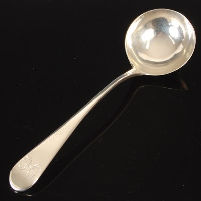 Lot 201 - An unusual Colonial silver sauce ladle, by...