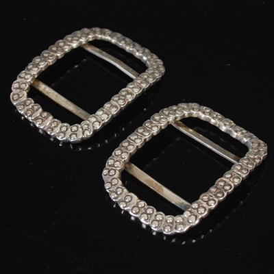 Lot 67 - A pair of Scottish provincial silver shoe...