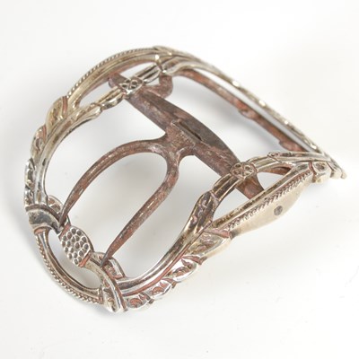 Lot 62 - A Scottish provincial silver shoe buckle, by...