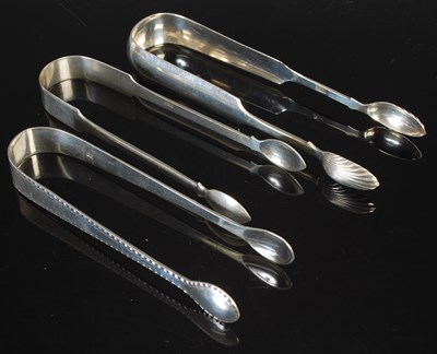 Lot 100 - Three pairs of Scottish provincial silver...