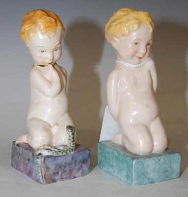 Lot 27 - A pair of Royal Crown Derby 'Adam and Eve'...