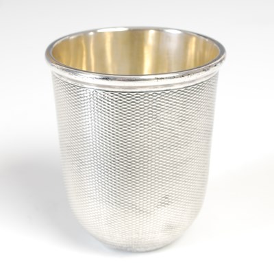 Lot 97 - A Victorian Scottish novelty silver tot cup,...