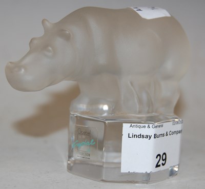 Lot 29 - A Goebel clear and frosted glass paperweight...