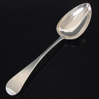 Lot 22 - A Channel Islands silver tablespoon, by George...
