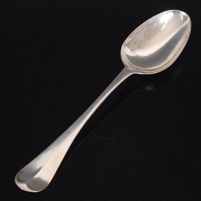 Lot 21 - A Channel Islands silver tablespoon, by George...