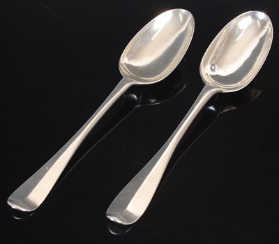 Lot 128 - A George II Scottish silver tablespoon, by...