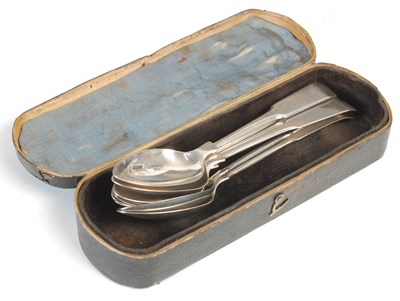 Lot 61 - A set of eight Scottish provincial silver...