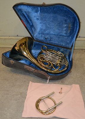 Lot 1044 - A Josef Lidl Brno French Horn, with original...