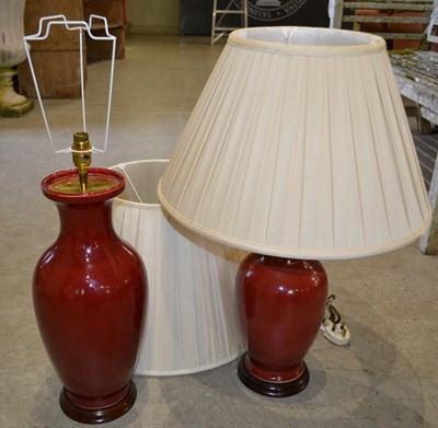 Lot 1126 - A Sang De Boeuf porcelain ox blood glazed...