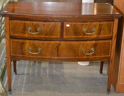 Lot 1125 - An early 20th century mahogany 3 drawer chest,...