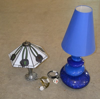 Lot 1141 - A 20th century Tiffany style table lamp, the...