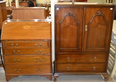 Lot 1150 - An early 20th century bureau, with fitted...