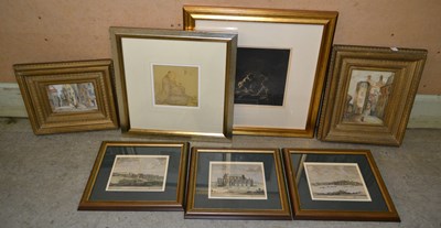 Lot 880 - A box of assorted pictures and paintings, to...
