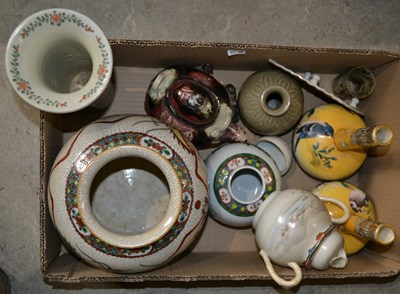 Lot 879 - A box of assorted Japanese and Chinese...