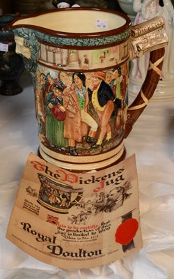Lot 773 - A large Royal Doulton, C.J.Noke, DICKEN'S jug,...