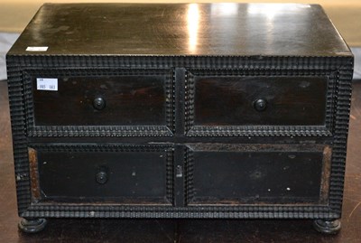 Lot 795 - A 19th century Rosewood table top chest of...