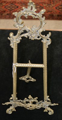 Lot 808 - A 20th century brass music sheet stand / easel,...