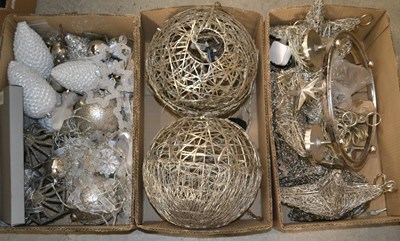 Lot 902 - Three boxes of assorted metal mesh pendant...