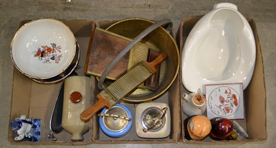 Lot 888 - Three boxes of assorted items, to include a...