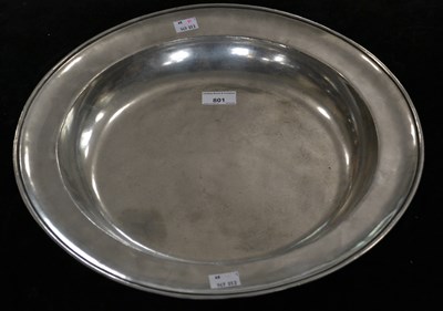 Lot 801 - A large Munka pewter charger, of traditional...