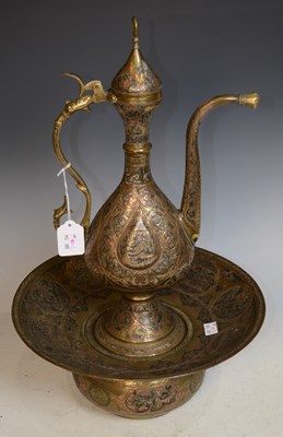 Lot 814 - A 19th century / later mixed metal Persian...
