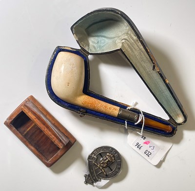 Lot 688 - A box of assorted items, to include a 19th...