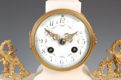 Lot 225 - A late 19th century French white marble gilt...