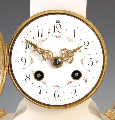 Lot 225 - A late 19th century French white marble gilt...