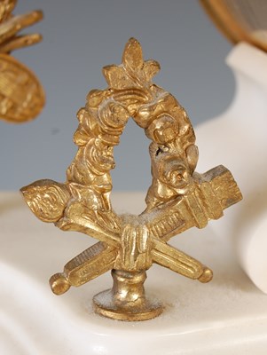 Lot 225 - A late 19th century French white marble gilt...