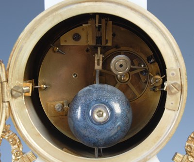 Lot 225 - A late 19th century French white marble gilt...