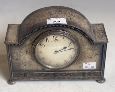 Lot 709 - An early 20th century silver plated mantle...