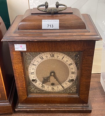 Lot 713 - An early 20th century walnut cased bracket...