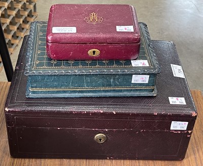 Lot 724 - A 19th century leather dispatch box, the top...